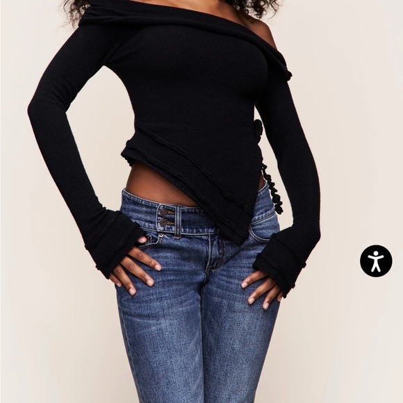 New Guizio- Soler Fold Over Knit Top - Picture 10 of 10